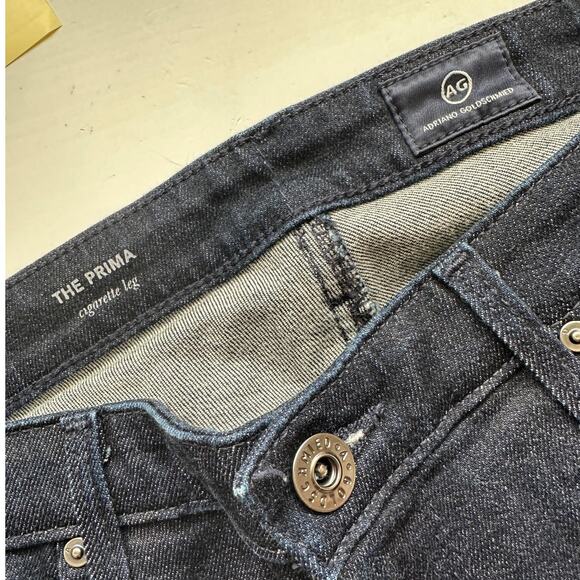 AG Medium Wash Whiskered Prima Cigarette Leg Jeans 30 - Picture 9 of 14